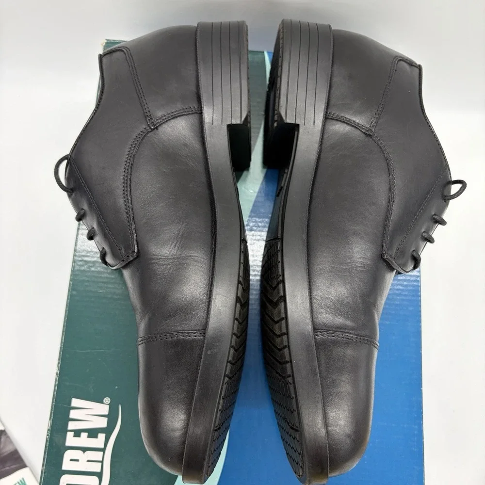 DREW Mens 13N Shoes Cambridge Orthopedic Oxford Black Leather Lace Up Comfort